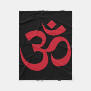 Ohm Om Symbool Yoga En Meditatie Ontwerp Fleece Deken