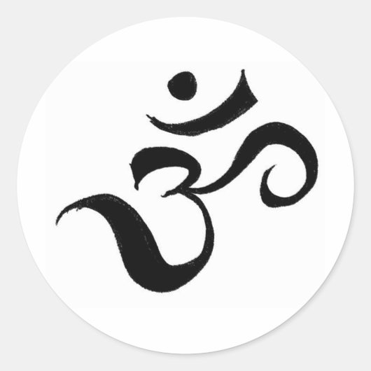 ohm ronde sticker (Voorkant)
