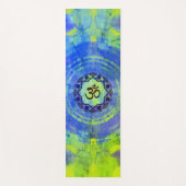 Ohm-symbool, mandala - groen yogamat (Voorkant)
