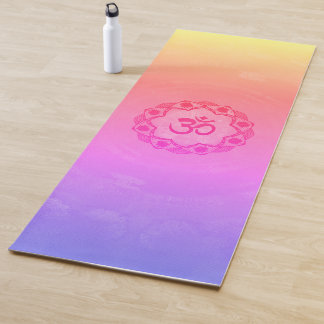Ohm-symbool, mandala - pastelkleuren yogamat