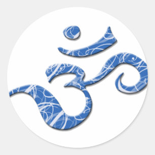 Ohm Symbool Sticker in blauw