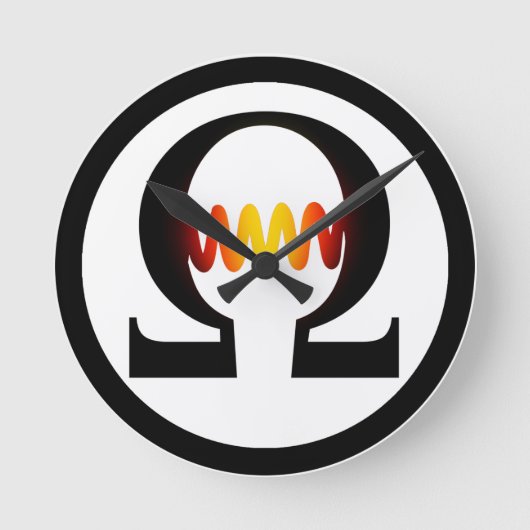 Ohm Symboolklok Ronde Klok (Voorkant)