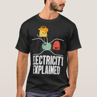 Ohm Volt Amp Electricity Explained Funny Electrici T-shirt