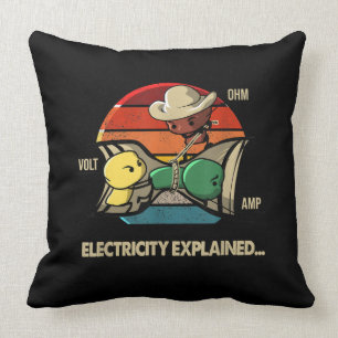 Ohm Volt Amp Electricity Verklaarde Elektricus Kussen