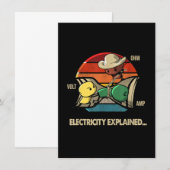 Ohm Volt Ampère Elektriciteit Uitgelegd Elektromo Notitiekaartje (Voorkant / Achterkant)