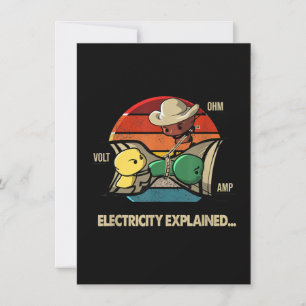 Ohm Volt Ampère Elektriciteit Uitgelegd Elektromo Notitiekaartje