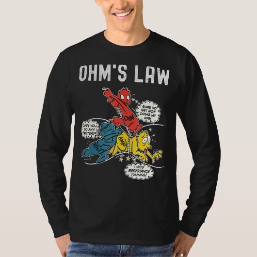 Ohms Law Electricity verklaarde Electrical Enginee T-shirt (Voorkant)