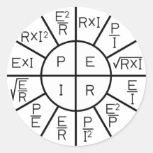 Ohm's Law Wheel Sticker- rond