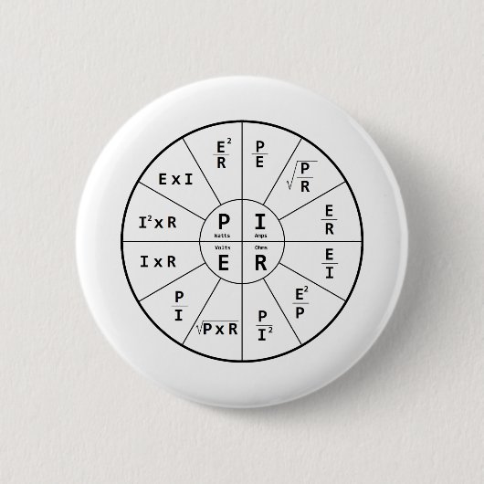 Ohm's wet voor DC Ronde Button 5,7 Cm (Voorkant)