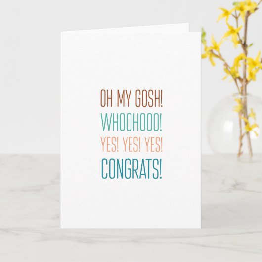 OHMYGOSH ! Congrats ! Carte (Fleur jaune)