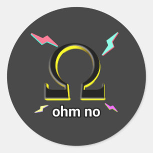 Ohn nee ronde sticker