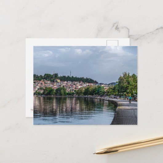 Ohrid - Carte postale Macédoine (Devant/Arrière en situation)