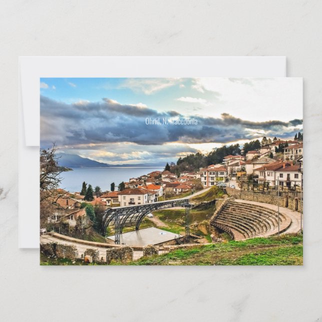 Ohrid, Macedonië landschap (Voorkant)