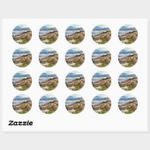 Ohrid, Macedonië panoramisch uitzicht Ronde Sticker (Vel)