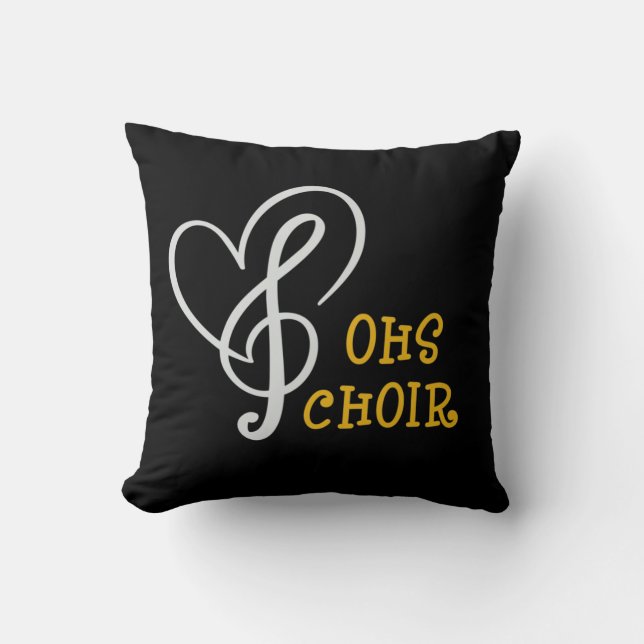 OHSChoir Coeur/Tiger Coussin foncé (Recto)