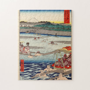 Ōi River tussen de provincies Suruga en Tōtōmi Legpuzzel