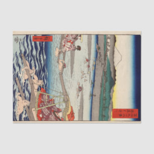 Ōi River tussen de provincies Suruga en Tōtōmi Tissuepapier