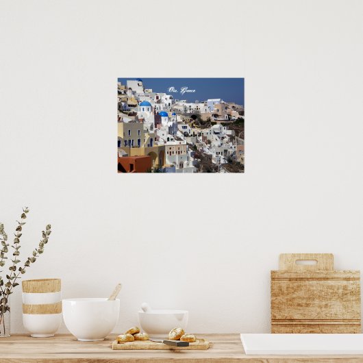 Oia, affiche grecque (Cuisine)