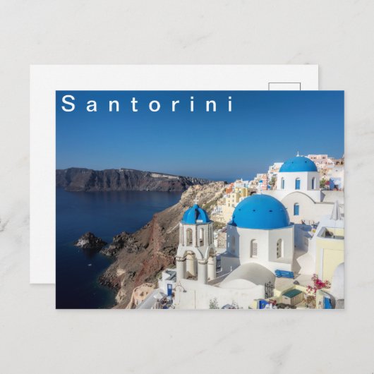 Oia, dorp in Santorini Briefkaart (Voorkant / Achterkant)