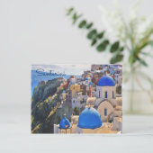 Oia, Santorin. Carte postale de peinture grecque (Debout devant)
