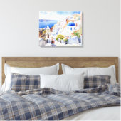 Oia, Santorin - Impression en toile étirée (Insitu(Chambre))