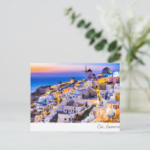 Oia Santorini Briefkaart (Staand voorkant)
