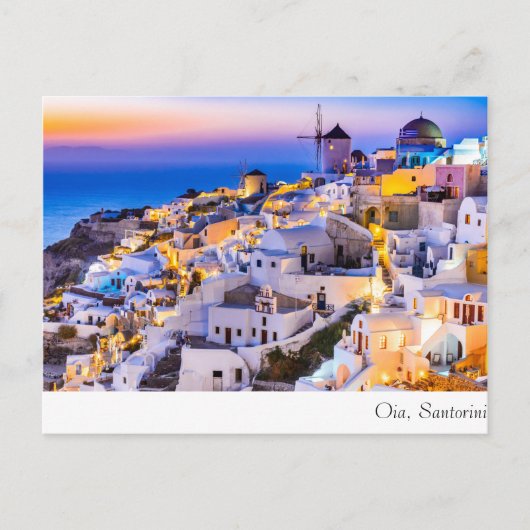 Oia Santorini Briefkaart (Voorkant)