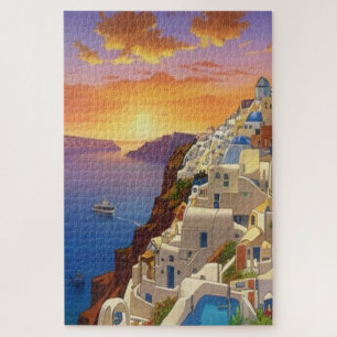 Oia, Santorini, Griekenland Art Legpuzzel