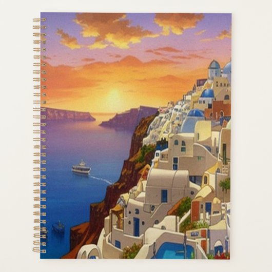 Oia, Santorini, Griekenland Art Planner (Voorkant)