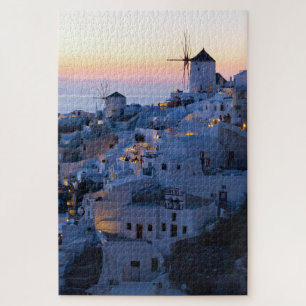 Oia Santorini Grieks Eiland Zonsondergang Windmole Legpuzzel