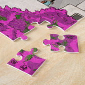 Oia Santorini Island Greece Whimsical Illustration Legpuzzel (Zijkant)