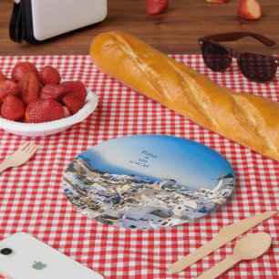 Oia Santorini Papieren Bordje