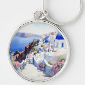Oia Santorini Sleutelhanger (Voorkant)