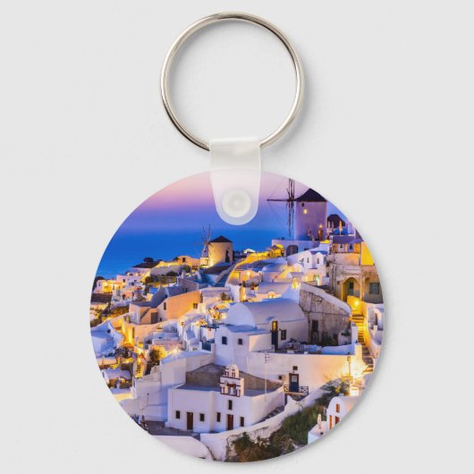 Oia Santorini Sleutelhanger (Achterkant)
