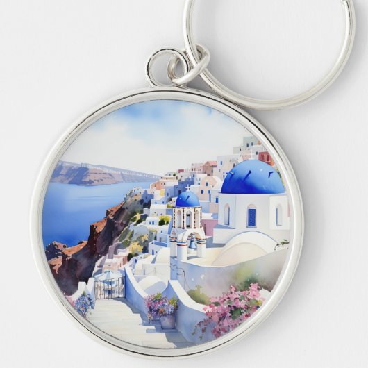 Oia Santorini Sleutelhanger (Voorkant)