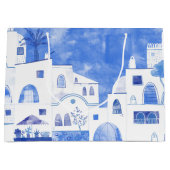 Oia Santorini Waterverf Painting Groot Cadeauzakje (Voorkant)