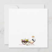 Oie avec la carte de Pâques de photo d'oeufs (Dos)