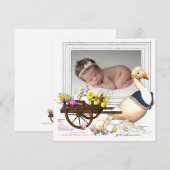 Oie avec le faire-part de naissance de photo (Devant / Derrière)