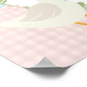 Oie blanche rose En vichy Affiche de bienvenue Bab (Coin)