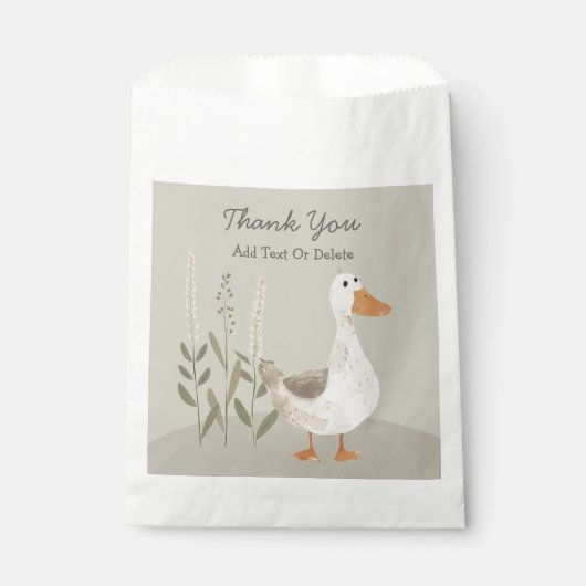 Oie d'aquarelle mignonne - Sacs de préférence pers (Devant)