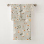 Oie d'aquarelle mignonne - Serviette (En situation)