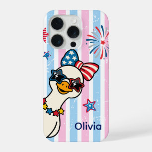 Oie de dessin animé patriote personnalisée Peekabo