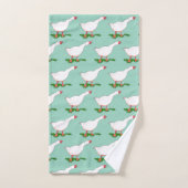 oie de la ferme blanche (Serviette à main)