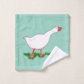 oie de la ferme blanche (Gant de toilette)