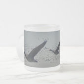 Oie volante Mug de verre dépoli (Devant gauche)
