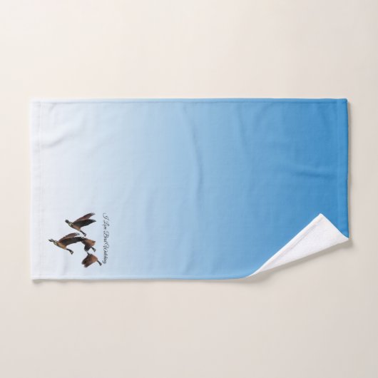 Oies canadiennes volant ensemble conception des en (Serviette à main)