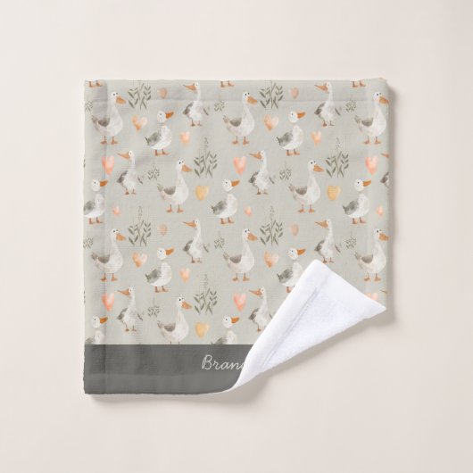 Oies d'aquarelle - Ensemble de serviettes personna (Gant de toilette)