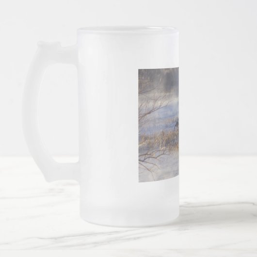 Oies Parlant D'Une Pause Verre Frosted Bière Mug (Gauche)