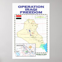OIF - affiche de la carte Irak