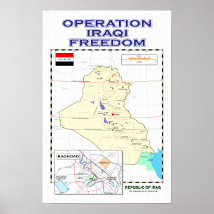 OIF - affiche de la carte Irak